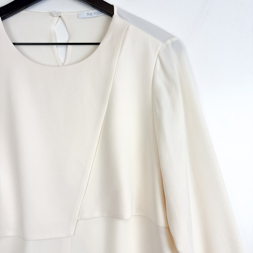 The Fold London Silk Stretch Layered Flowy Blouse… - image 2
